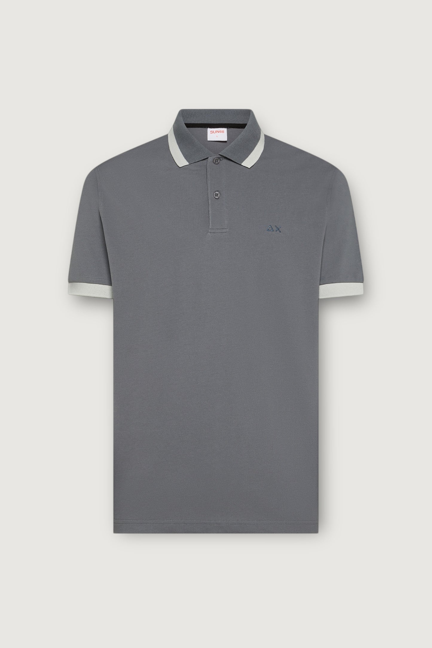 Polo big stripes on collar s/s