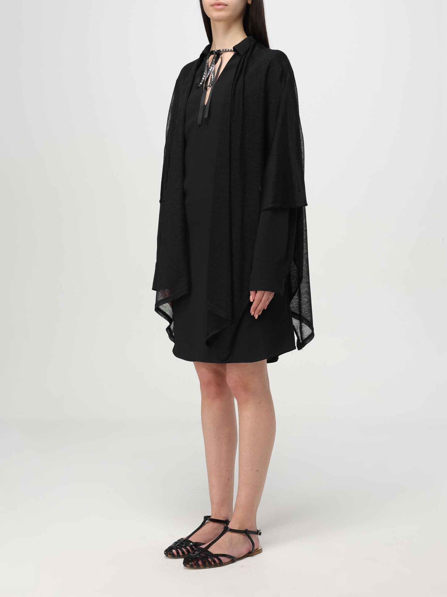 Poncho knitwear lurex