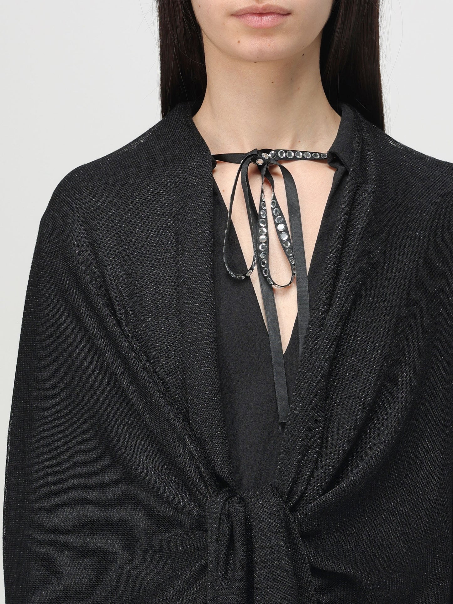 Poncho knitwear lurex