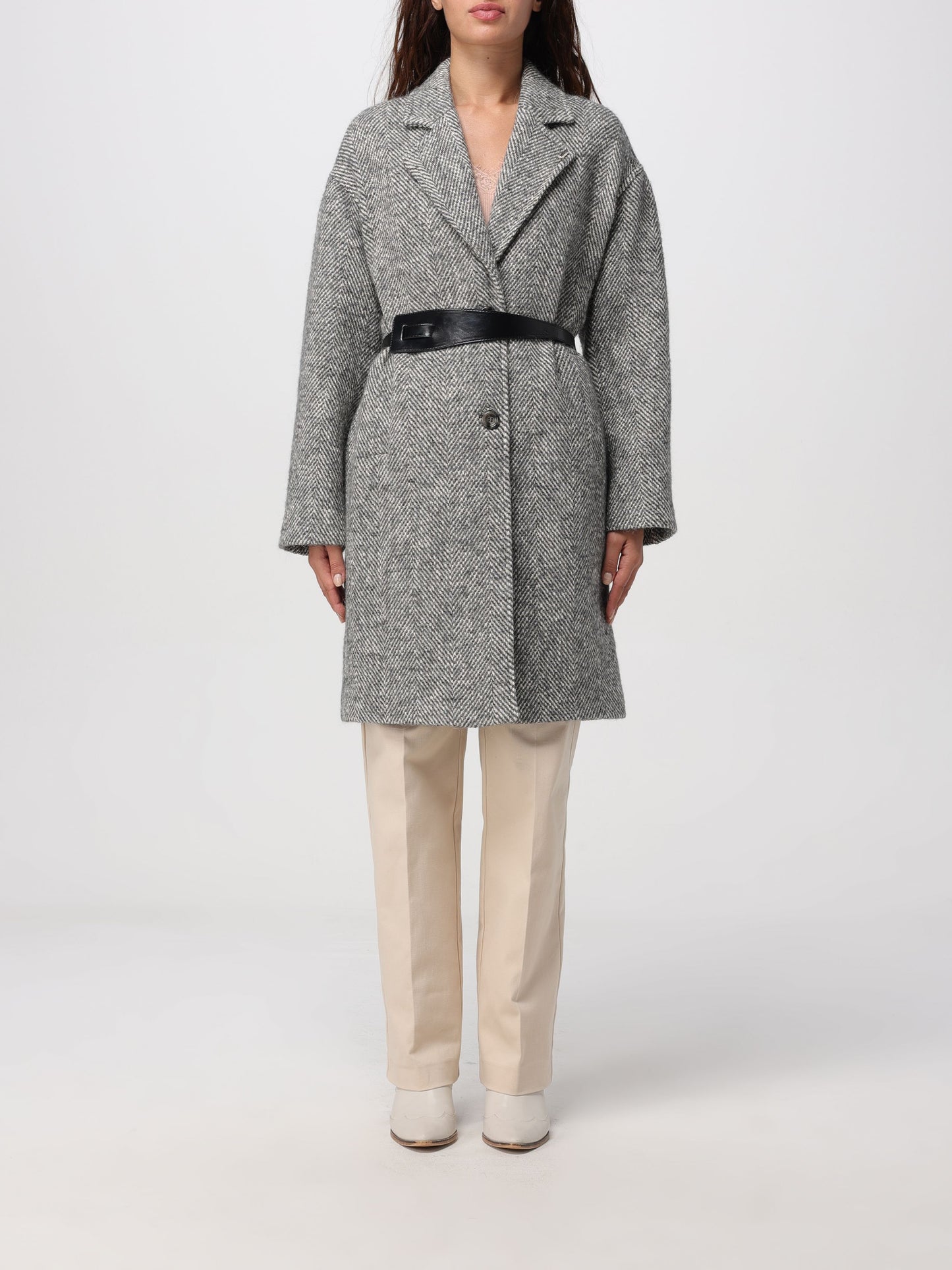 Cappotto con cintura