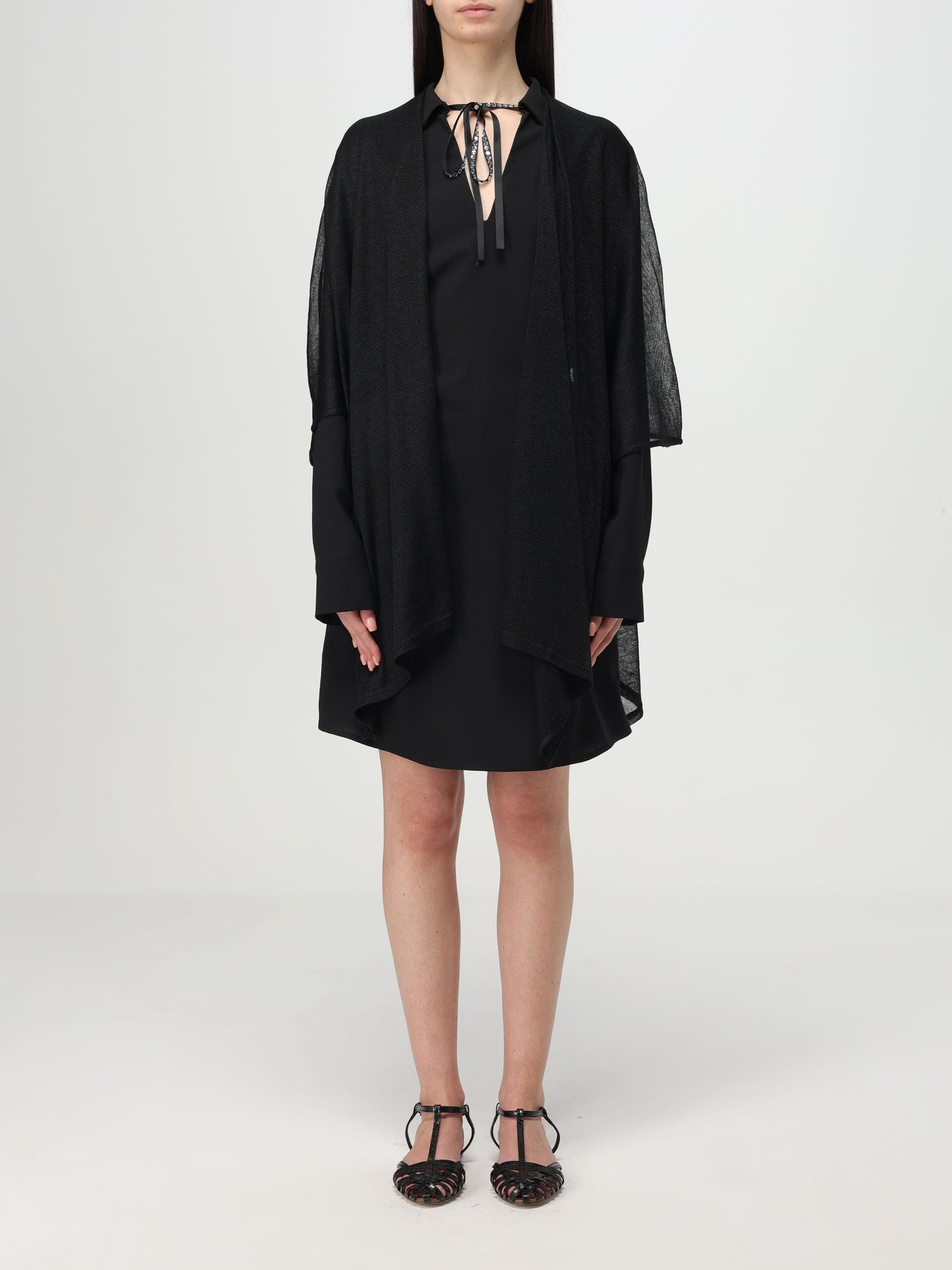 Poncho knitwear lurex