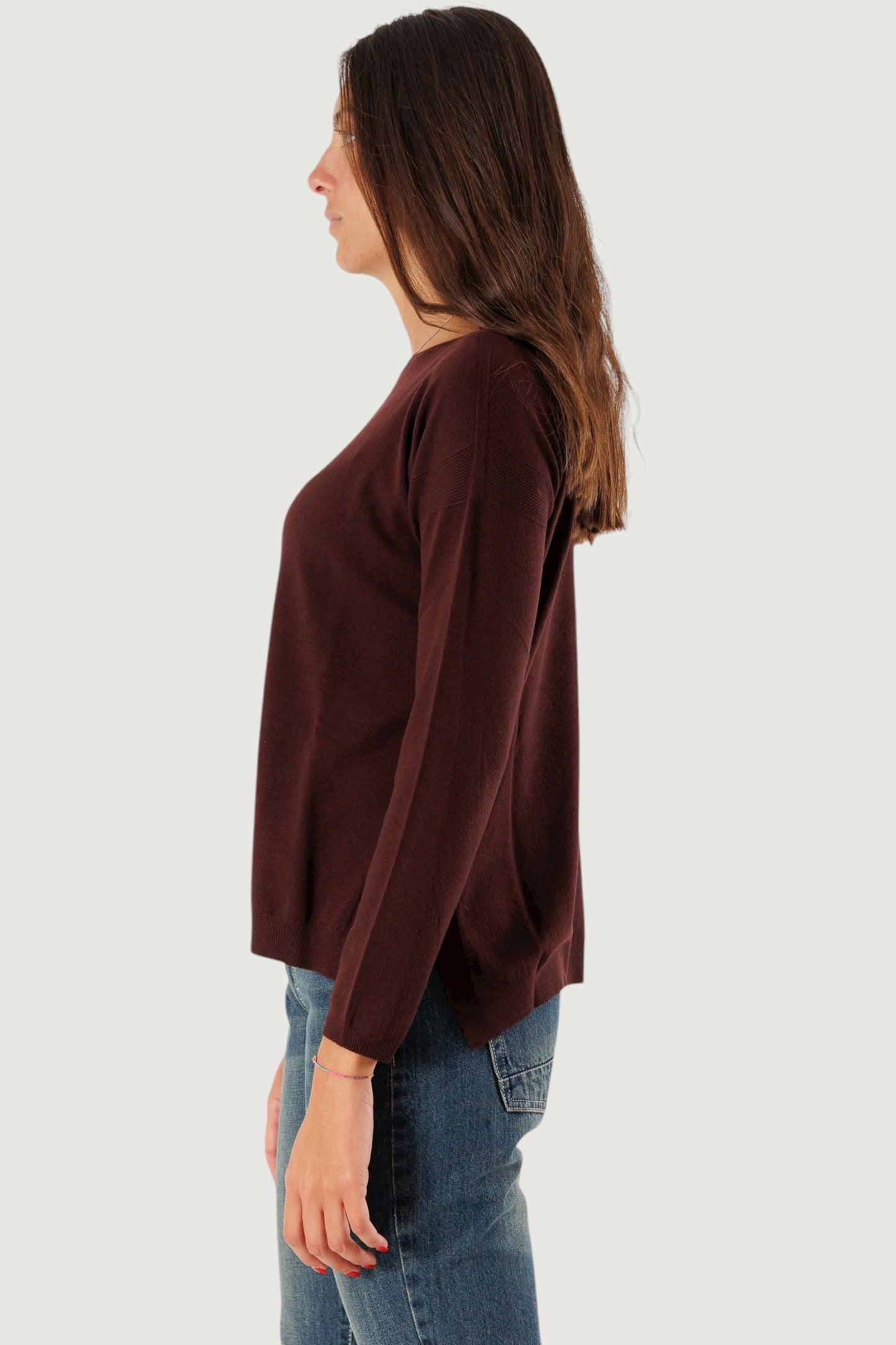 Maglia spacchi laterali moro