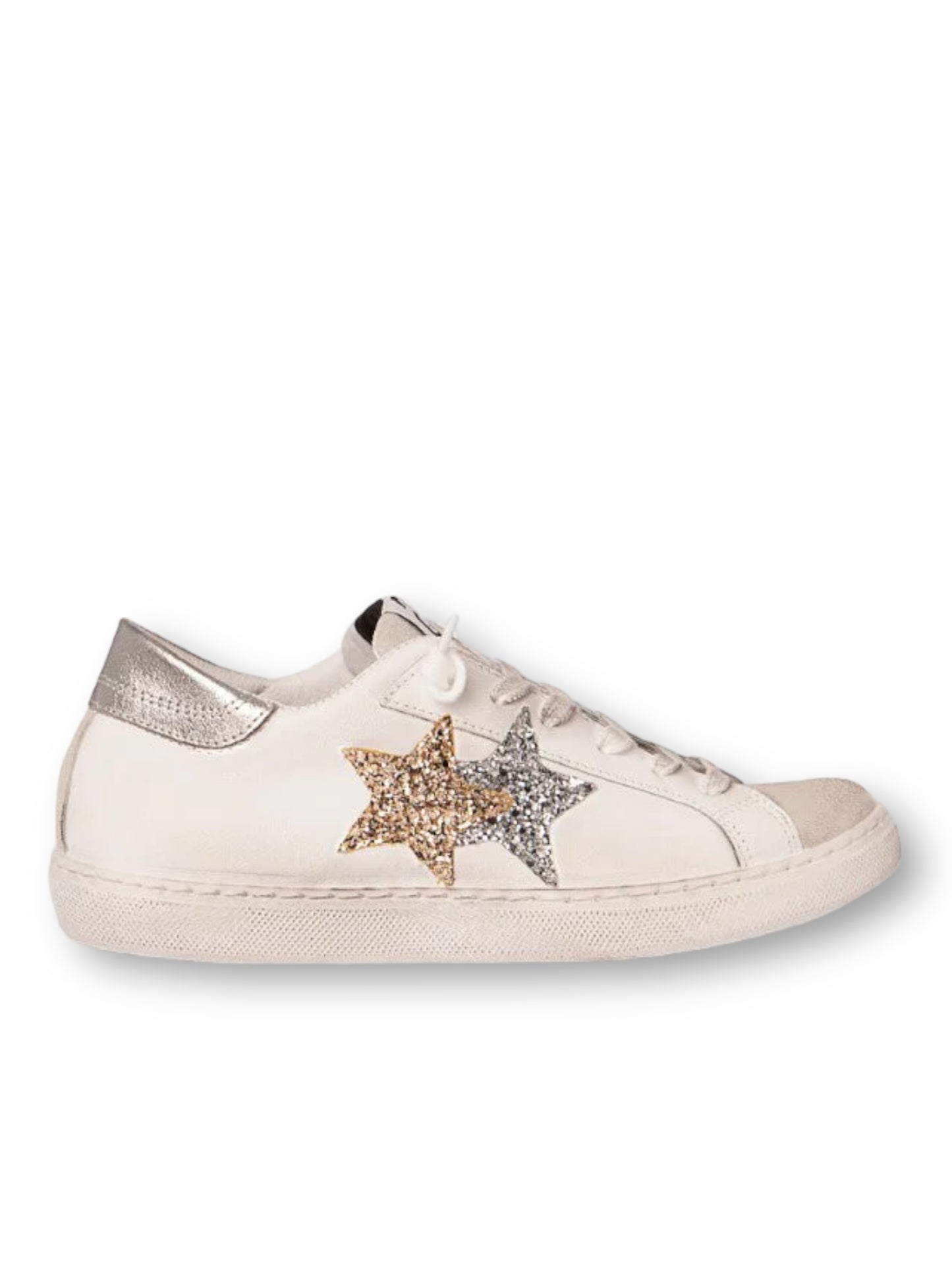 Sneaker bianco-ghiaccio-oro-argento