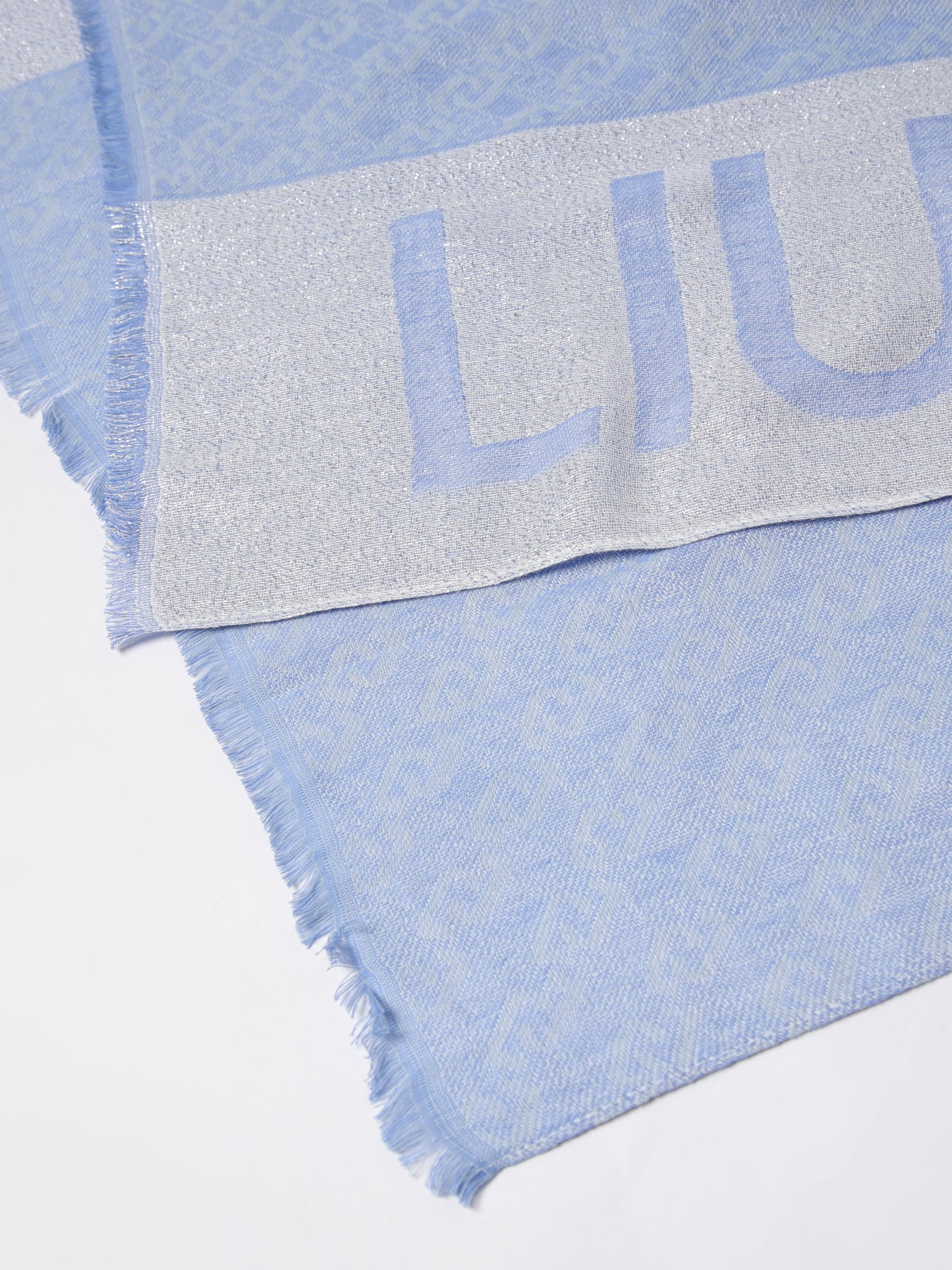 Stola jacquard logo chain lurex