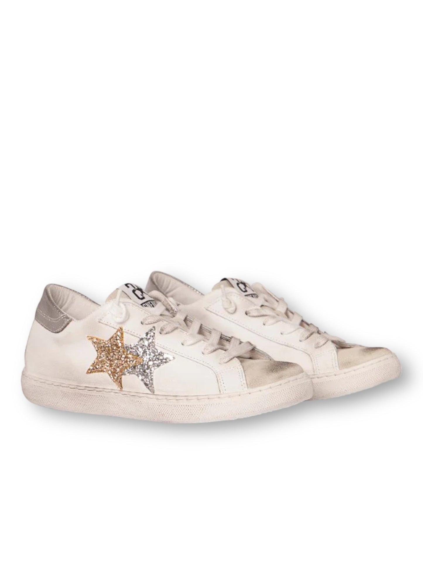 Sneaker bianco-ghiaccio-oro-argento