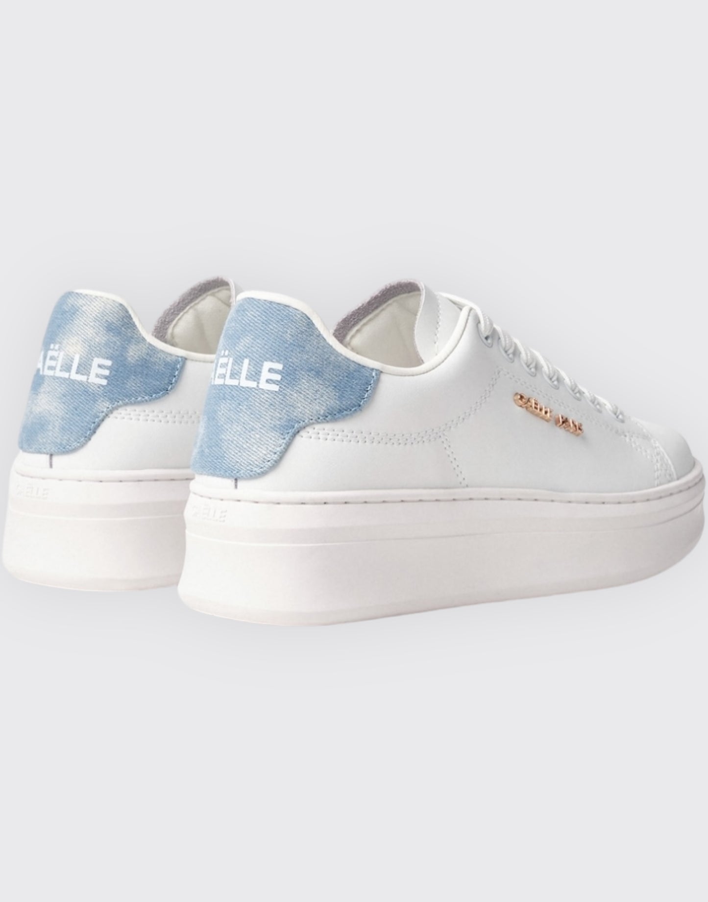 Sneakers con inserto denim