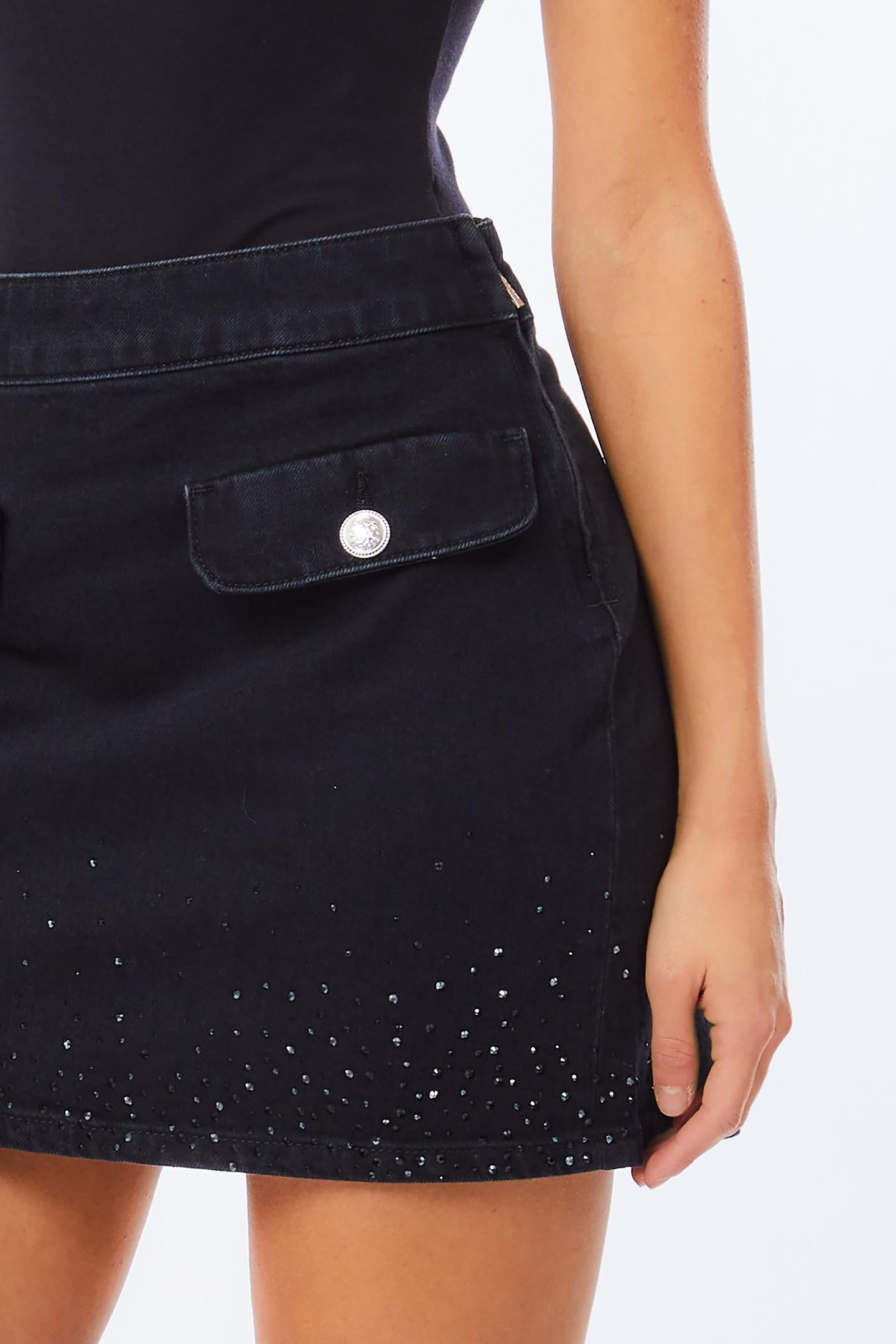 Ecs gonna mini denim strass
