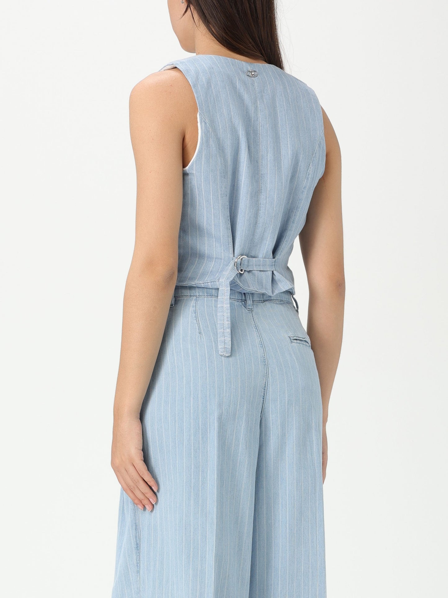 Gilet denim stripe
