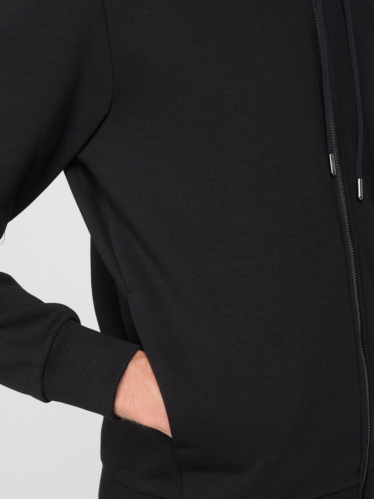 Felpa full zip con cappuccio