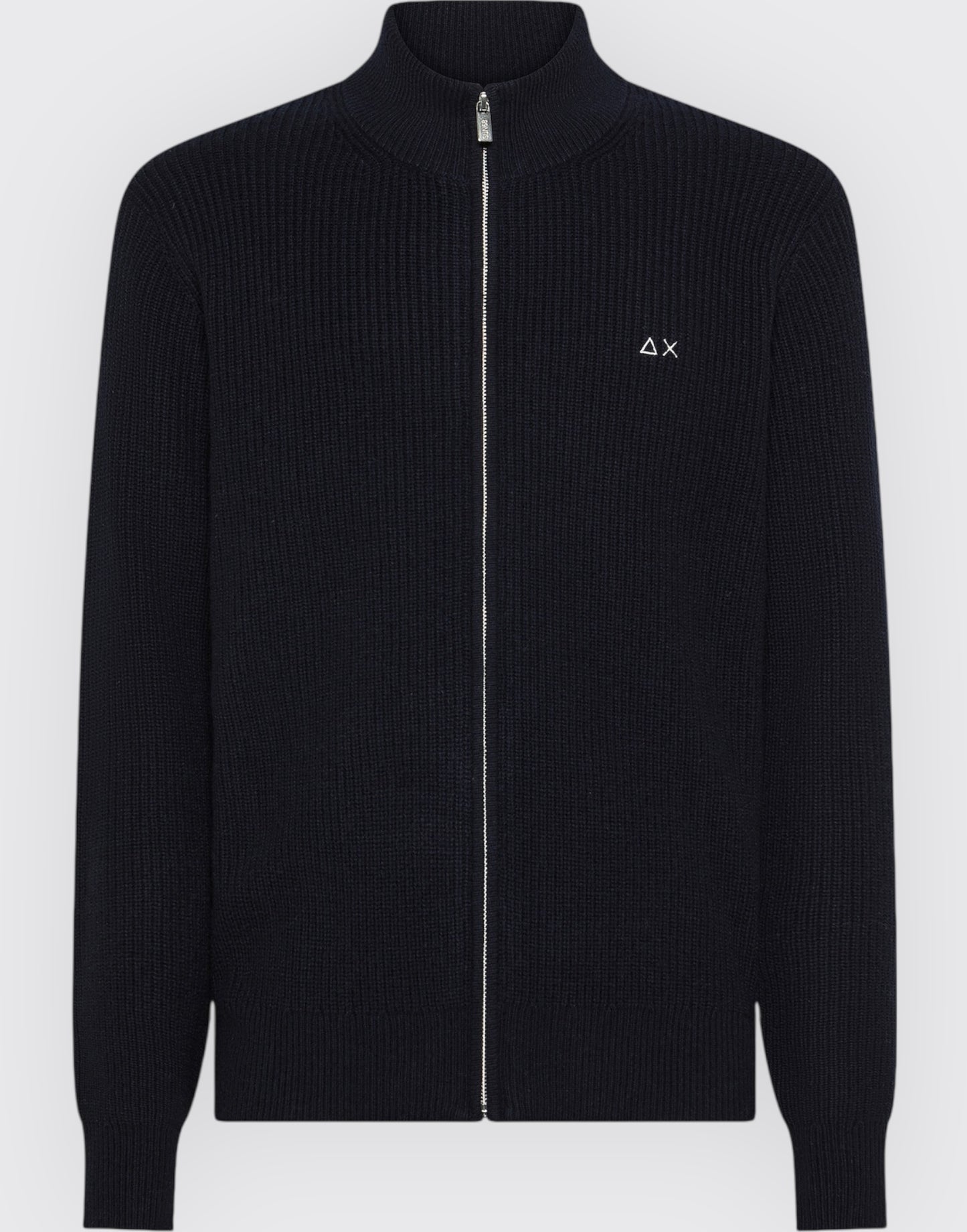 Track zip sweater english rib l/s