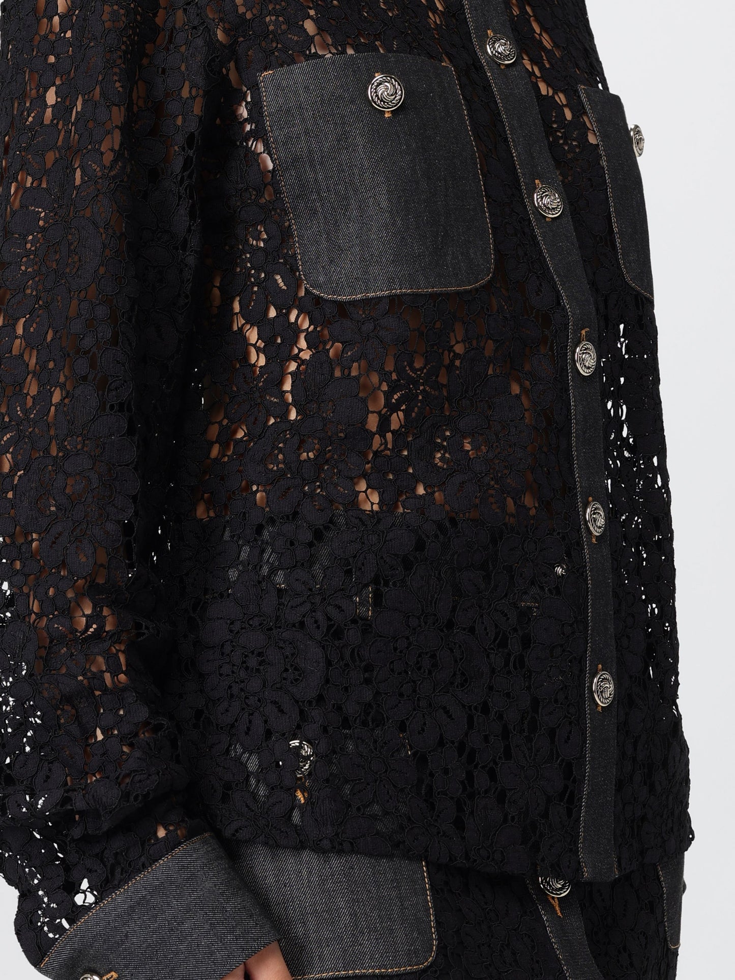 Camicia cropped lace