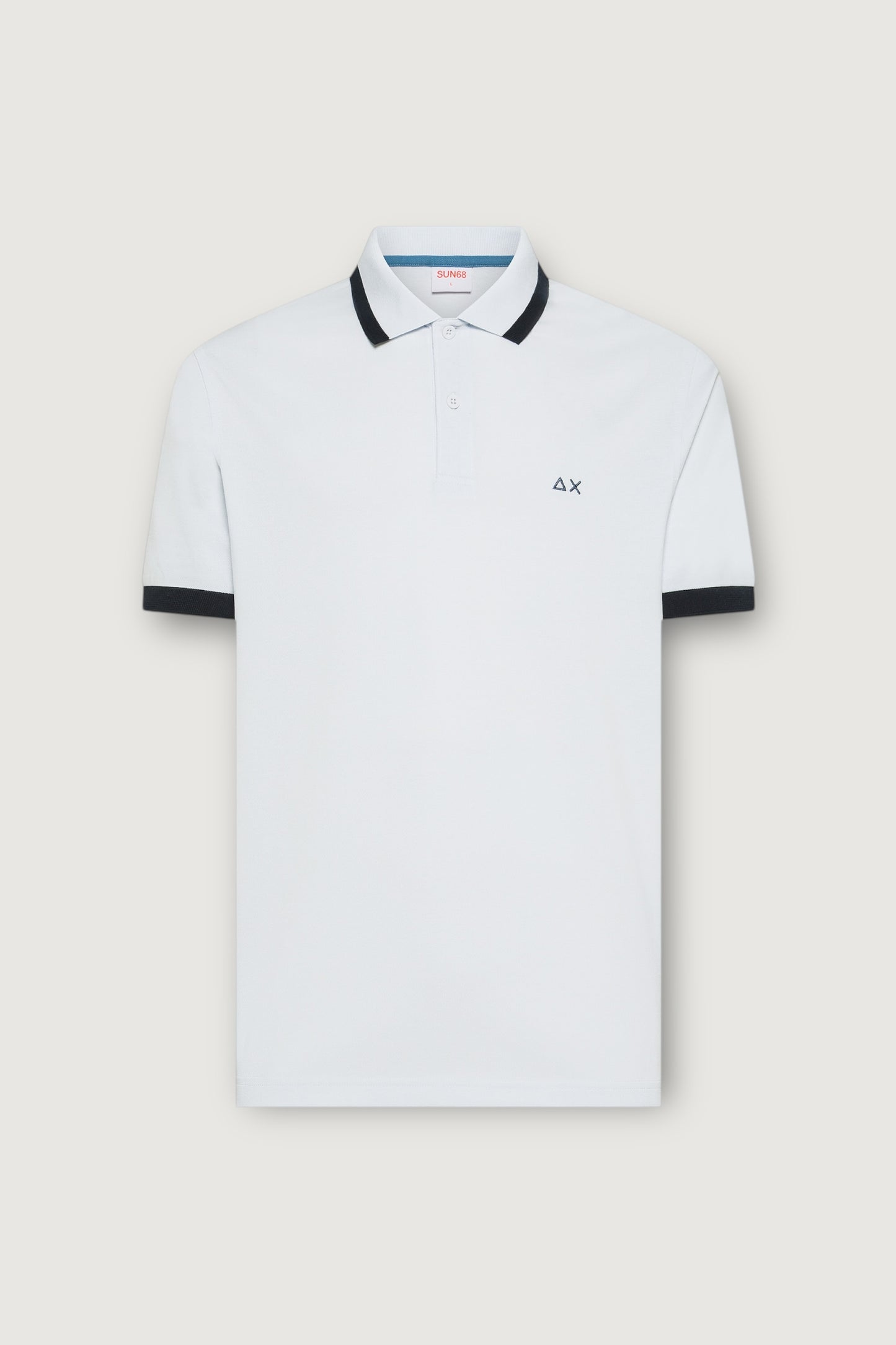 Polo big stripes on collar s/s