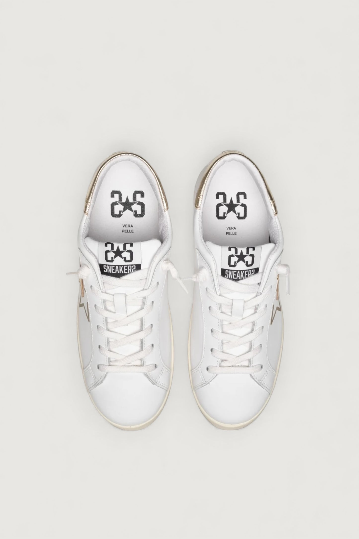 Sneakers prime star bianco/oro