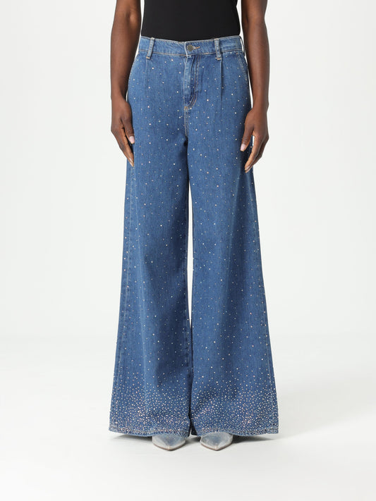 Ecs pant. flare h.w. strass
