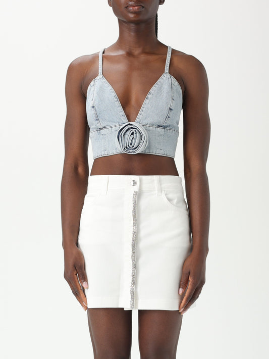 Top denim rose