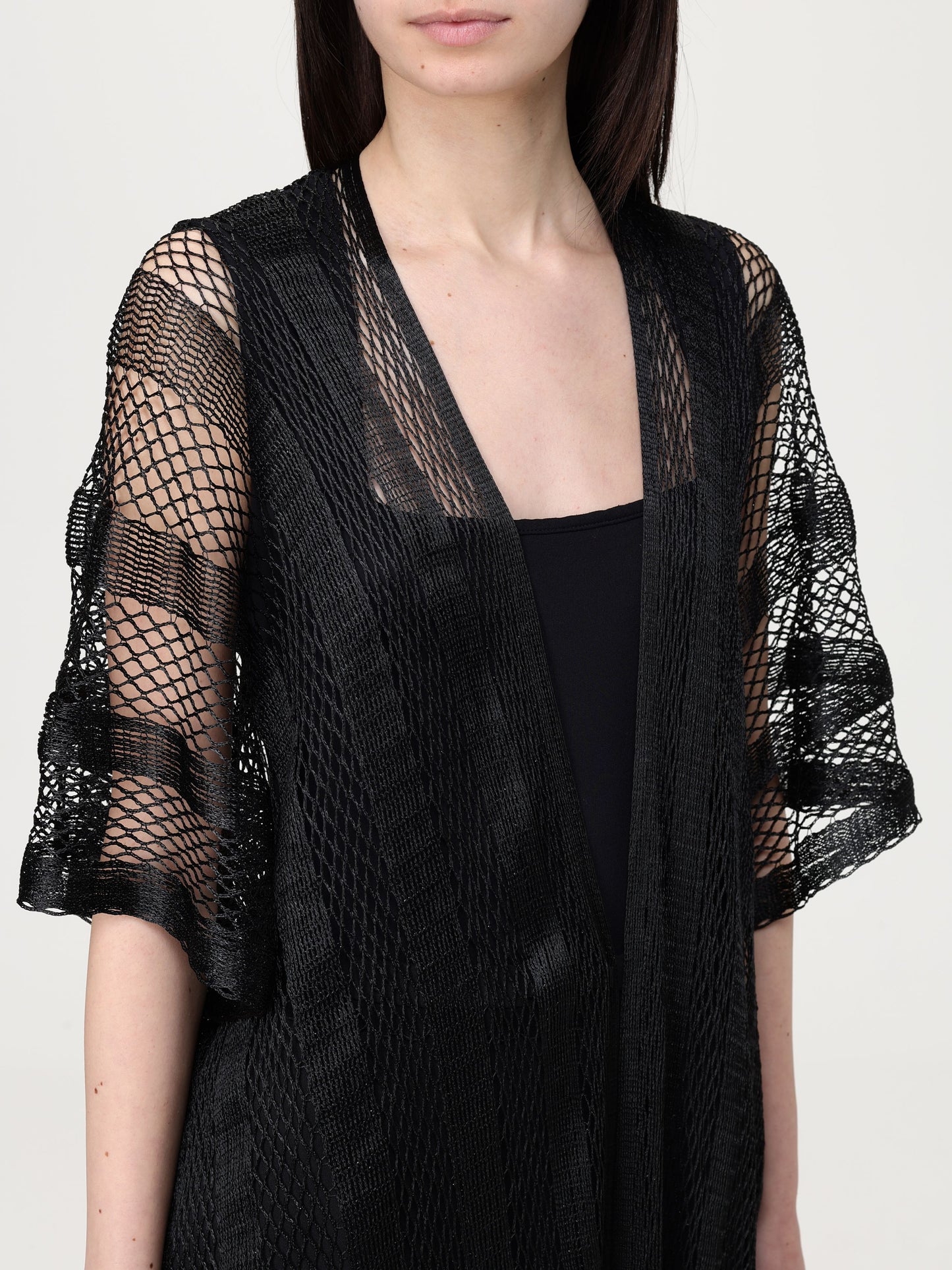 Poncho rete lurex