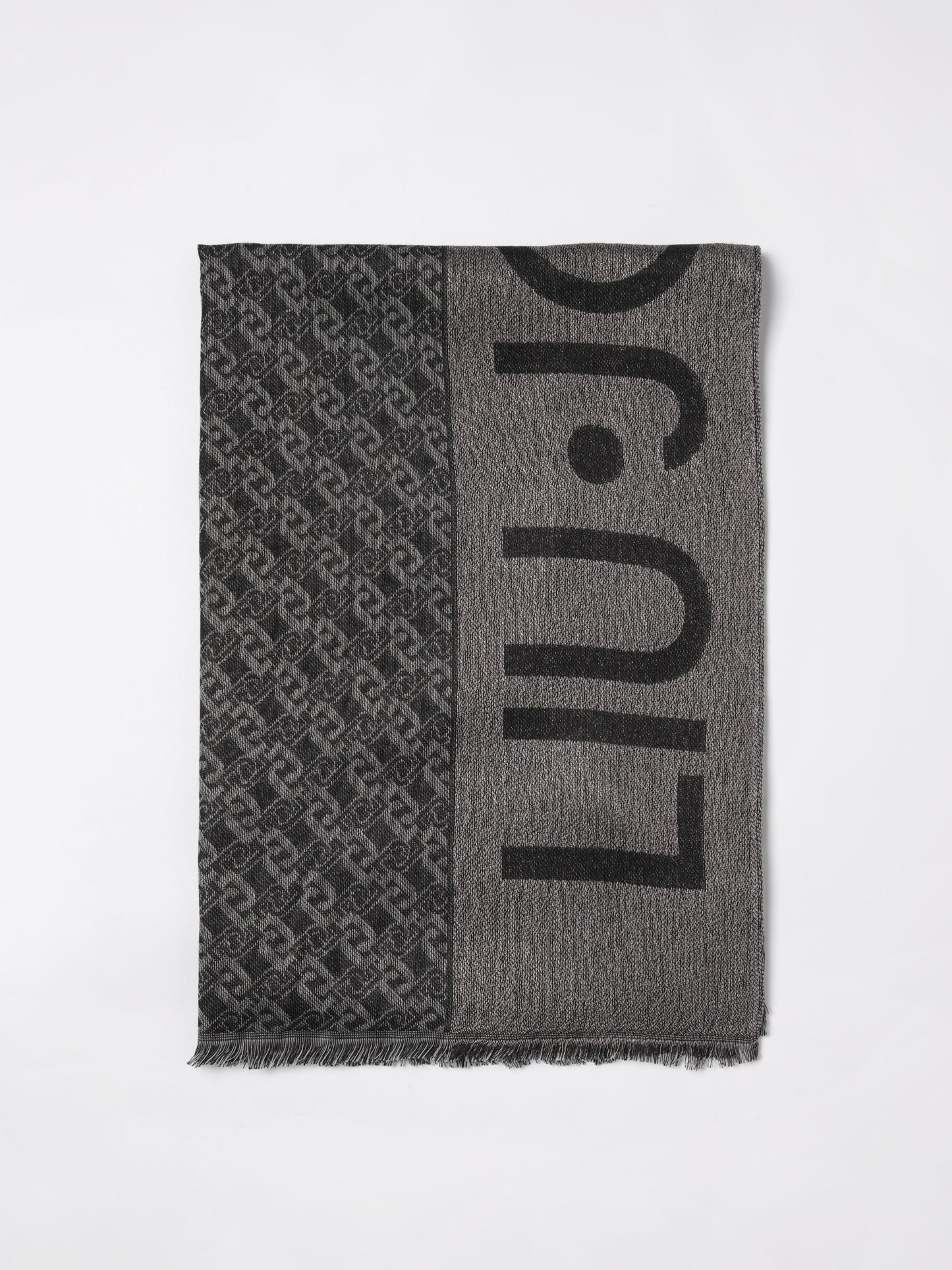 Stola jacquard logo chain lurex