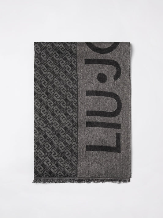 Stola jacquard logo chain lurex