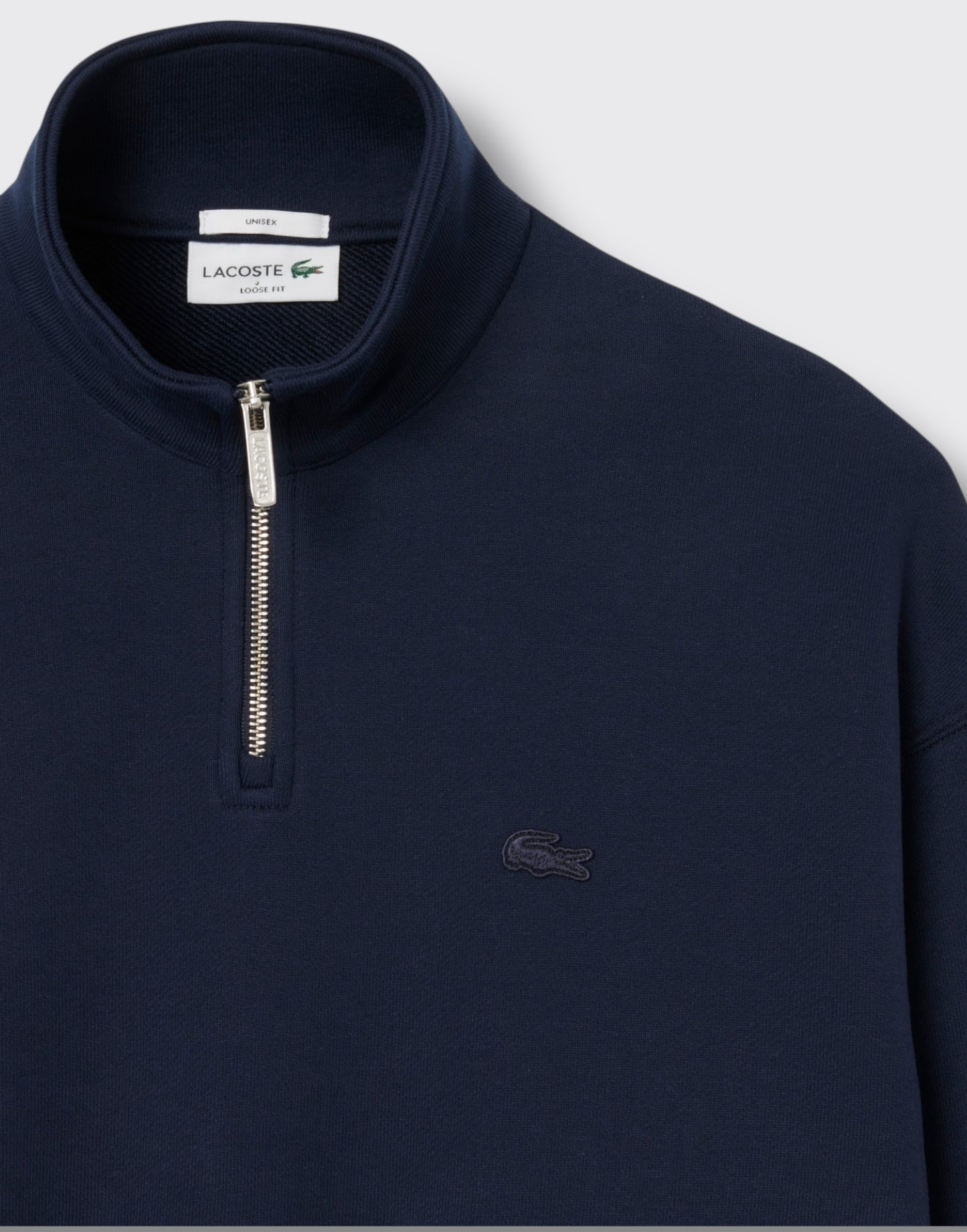 Felpa mezza zip loose fit