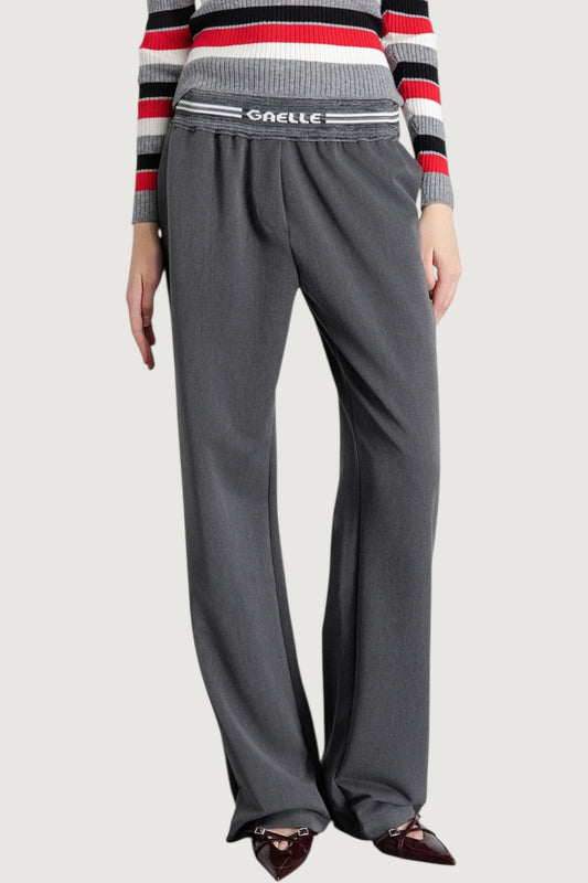 Pantalone dritto con pieghe