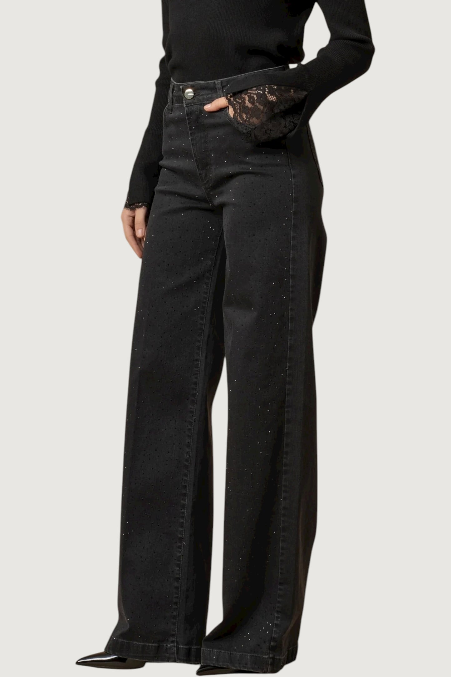 Jeans con strass donvina