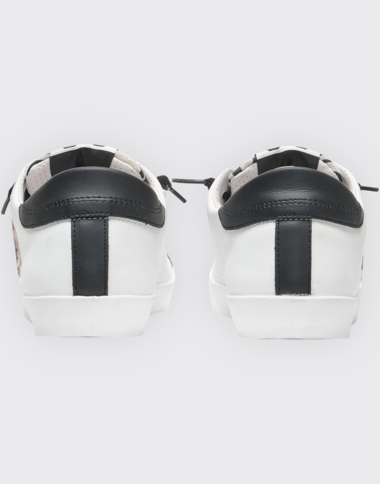 Sneaker bianca stella leo puntale zebra