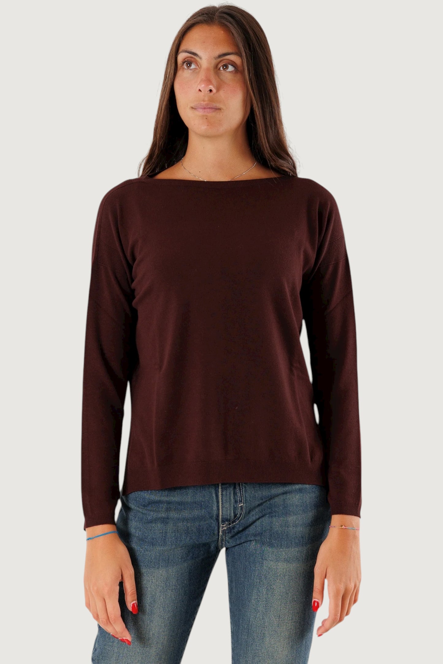 Maglia spacchi laterali moro