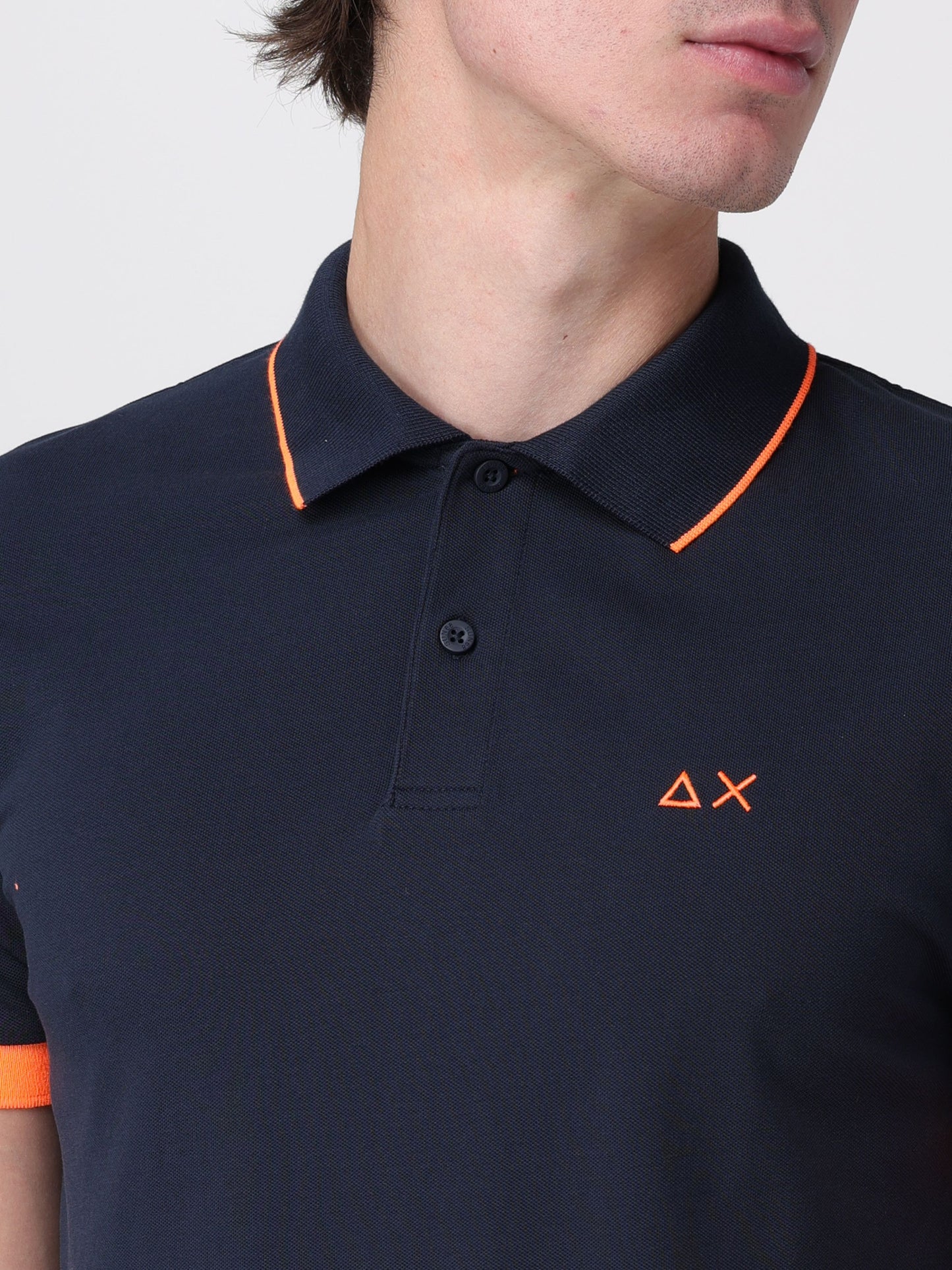 Polo small stripe fluo