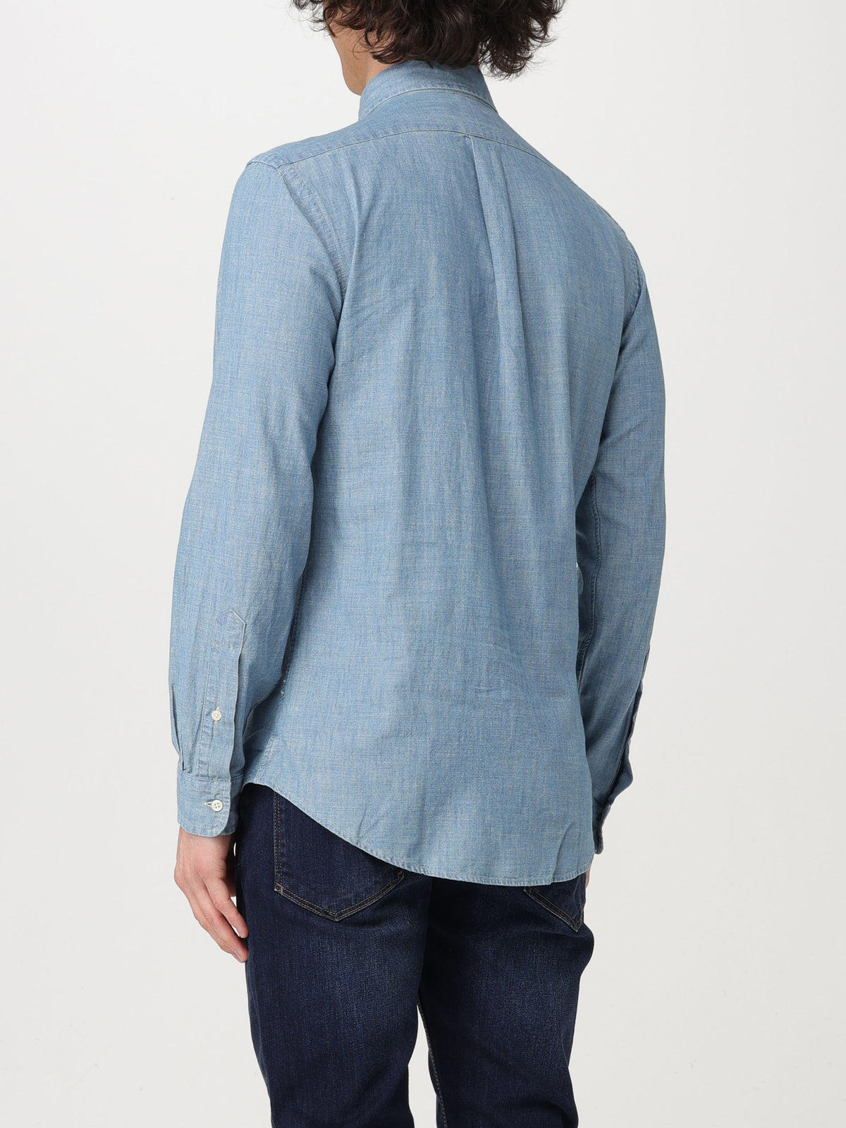 POLO RALPH LAUREN UOMO-710792042 001-Camicia in chambray Custom-Fit