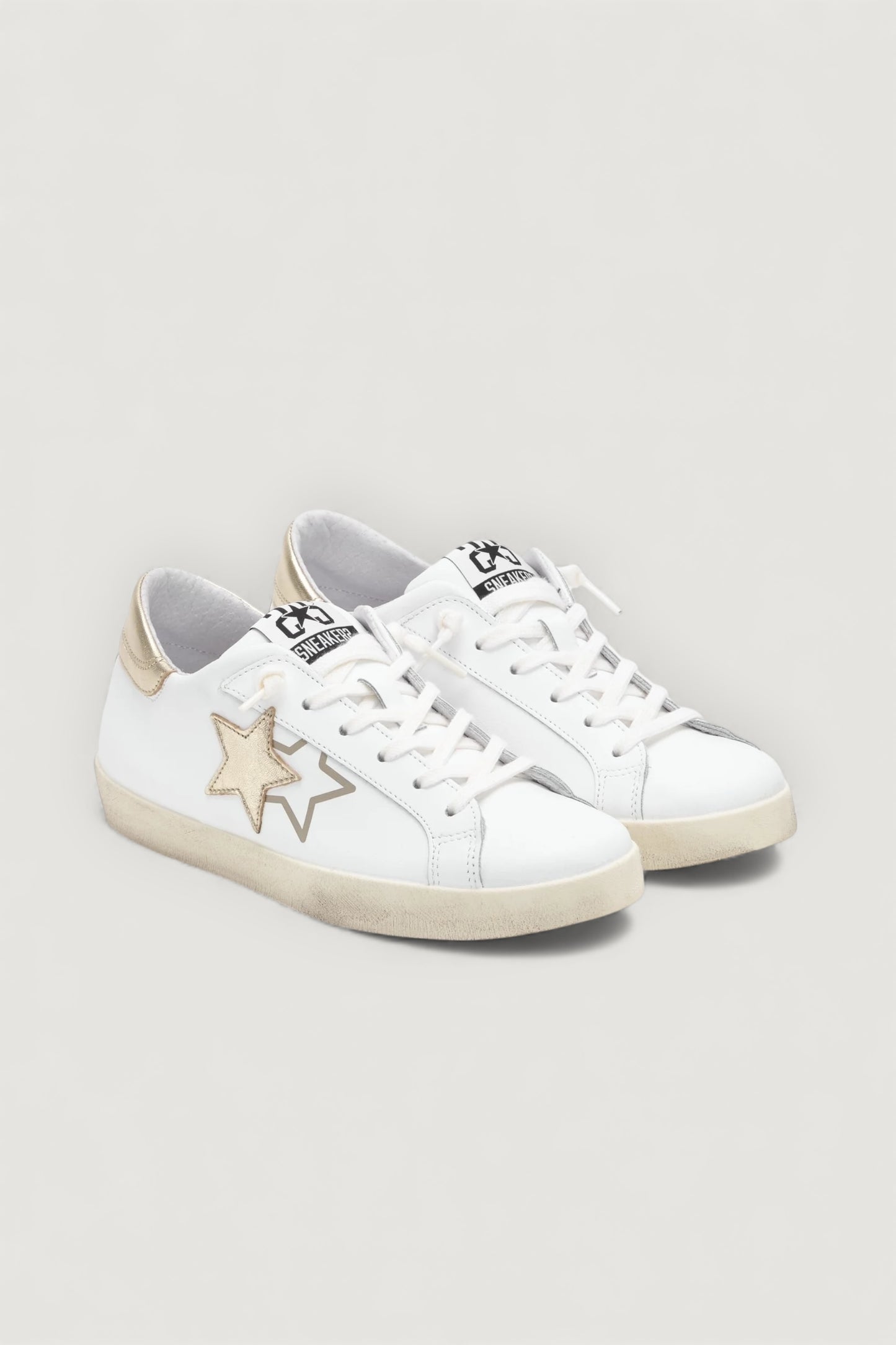 Sneakers prime star bianco/oro