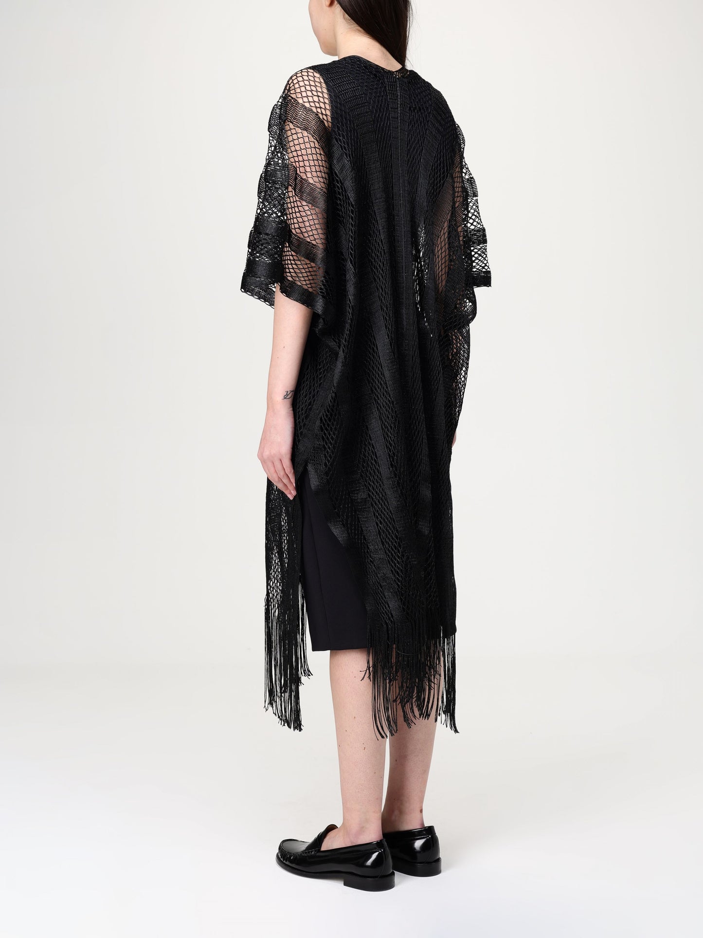 Poncho rete lurex