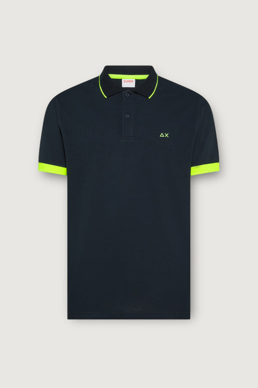 Polo small stripes fluo s/s