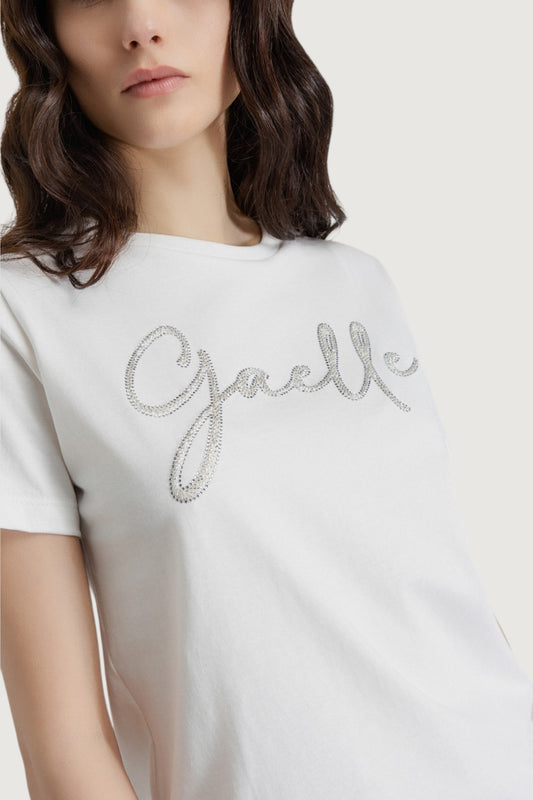 T-shirt con logo ricamato