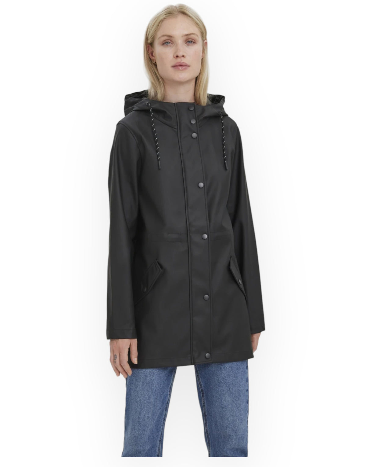 VERO MODA-10266982 BLACK-IMPERMEABILE MALOU 