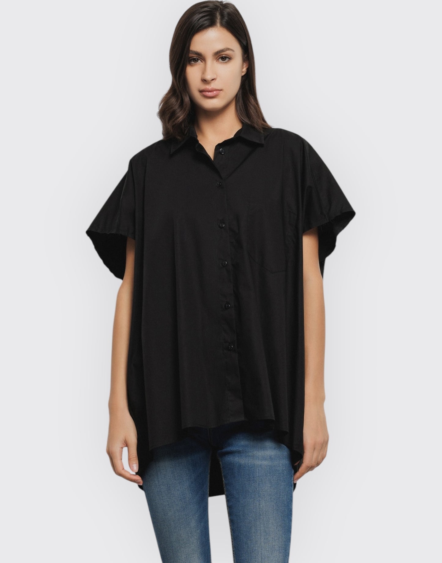 Camicia over in popeline