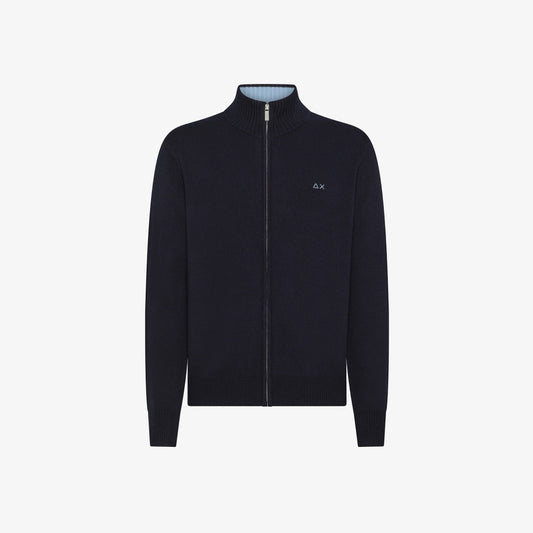 Full zip solid warm