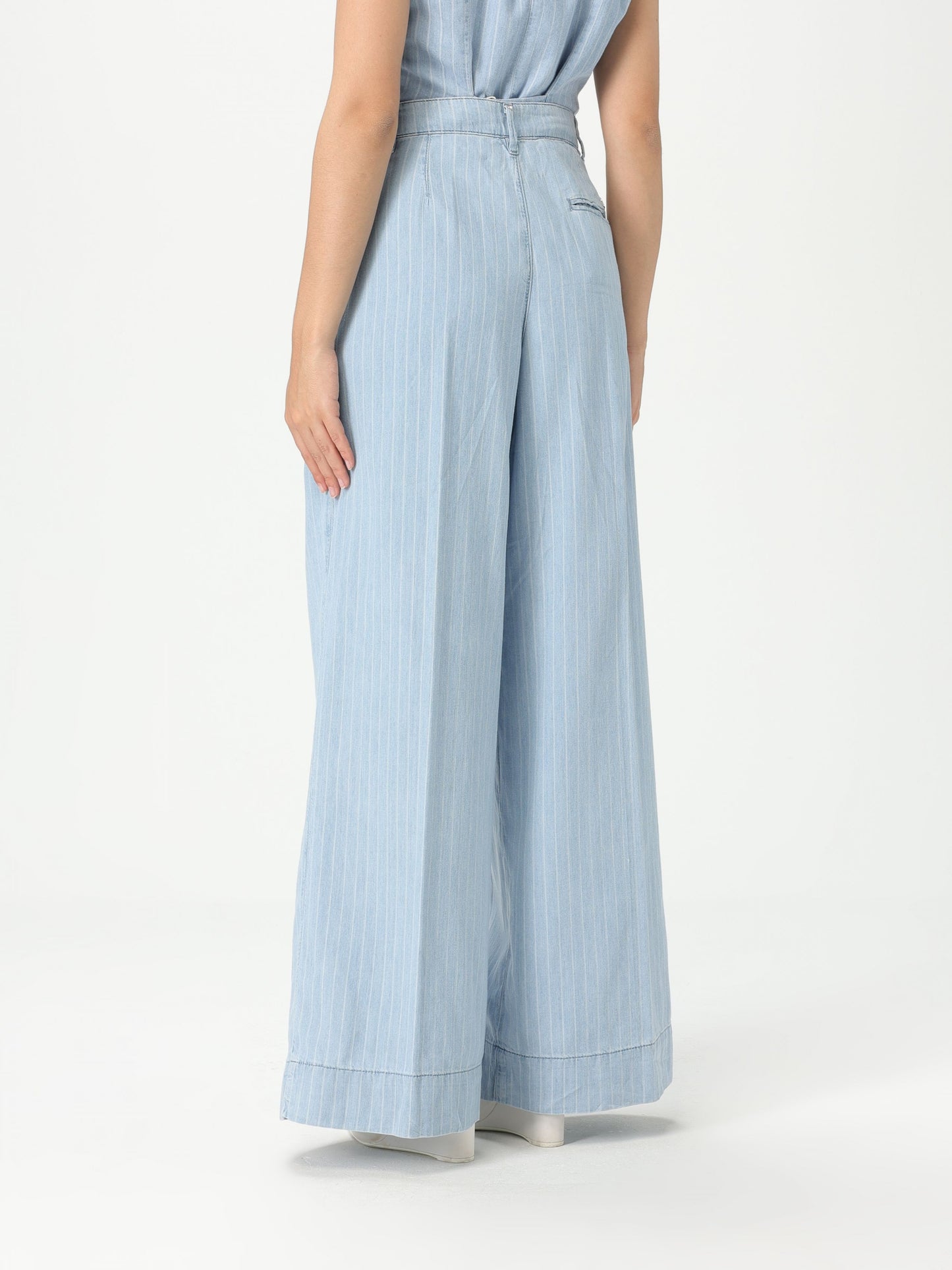 Pant. denim stripe h.w.