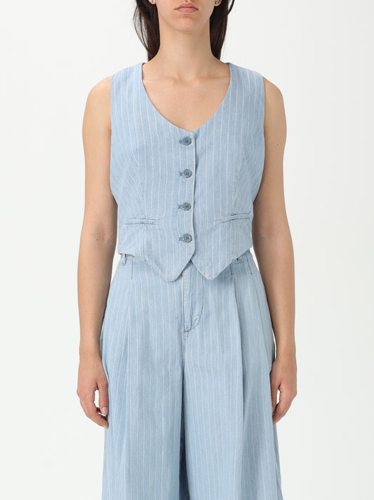 Gilet denim stripe