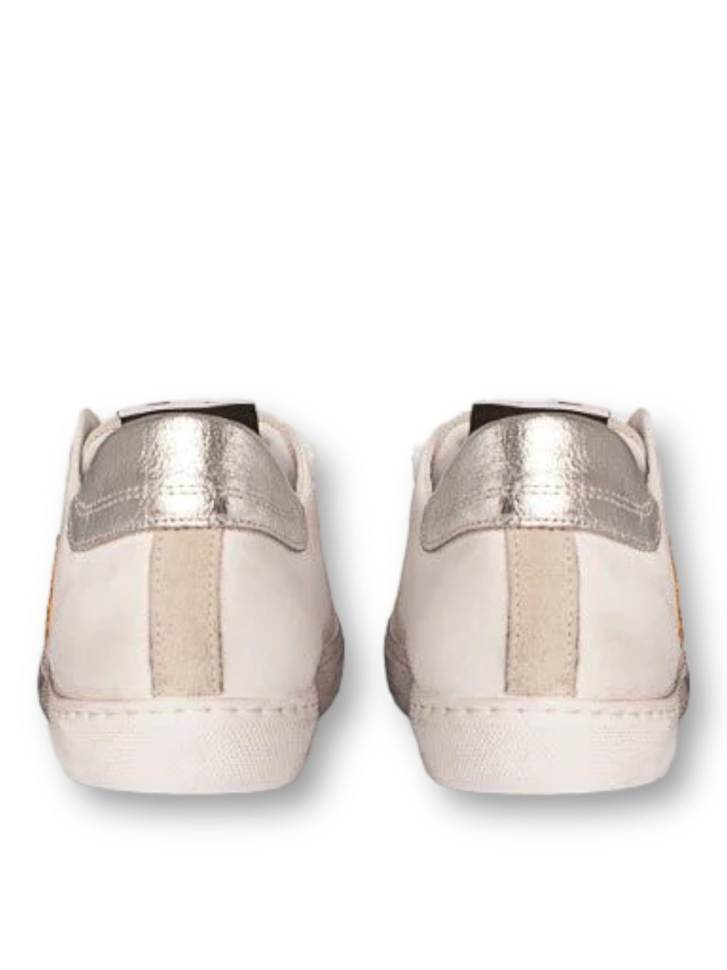 Sneaker low bianco-ghiaccio-oro-argento