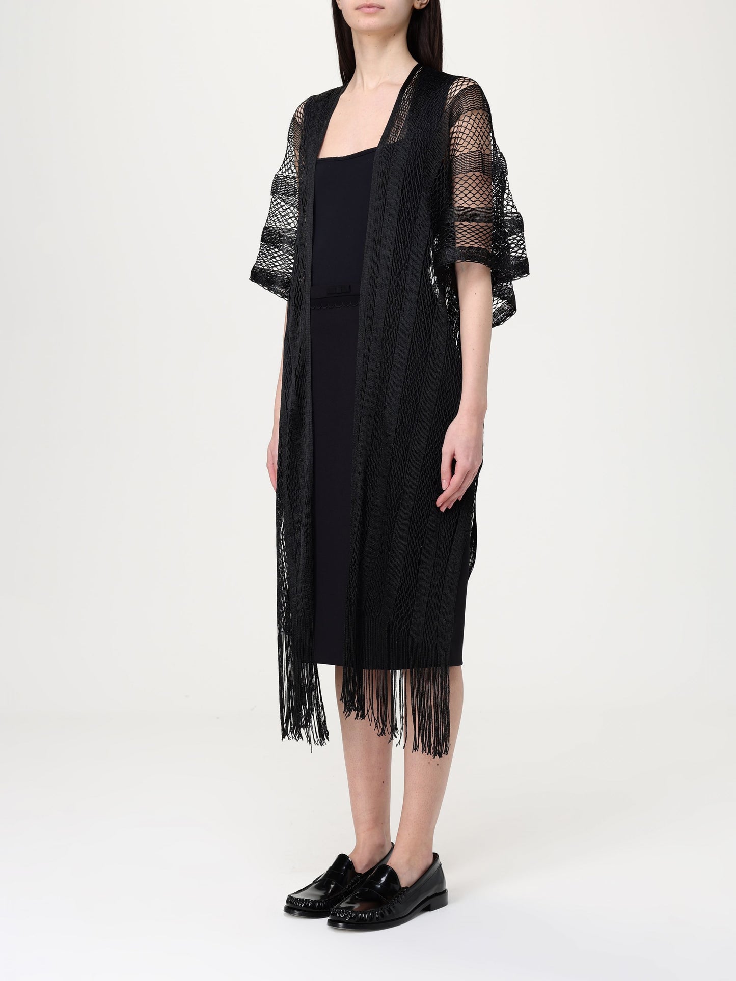 Poncho rete lurex