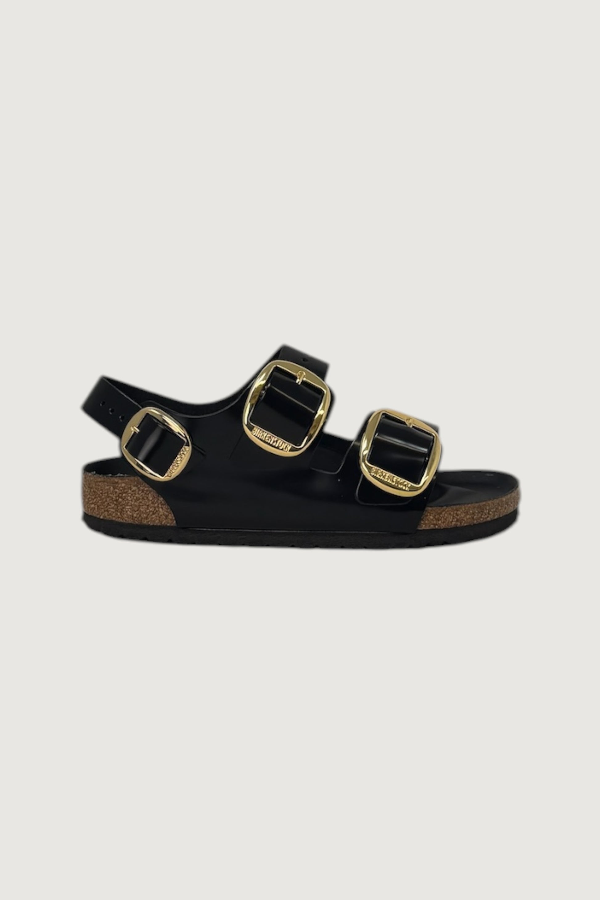BIRKENSTOCK-1024211 BLACK-MILANO BIG BUCKLE SHINE 