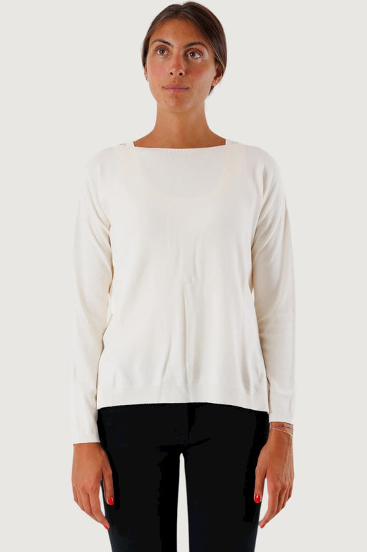 Maglia spacchi laterali burro