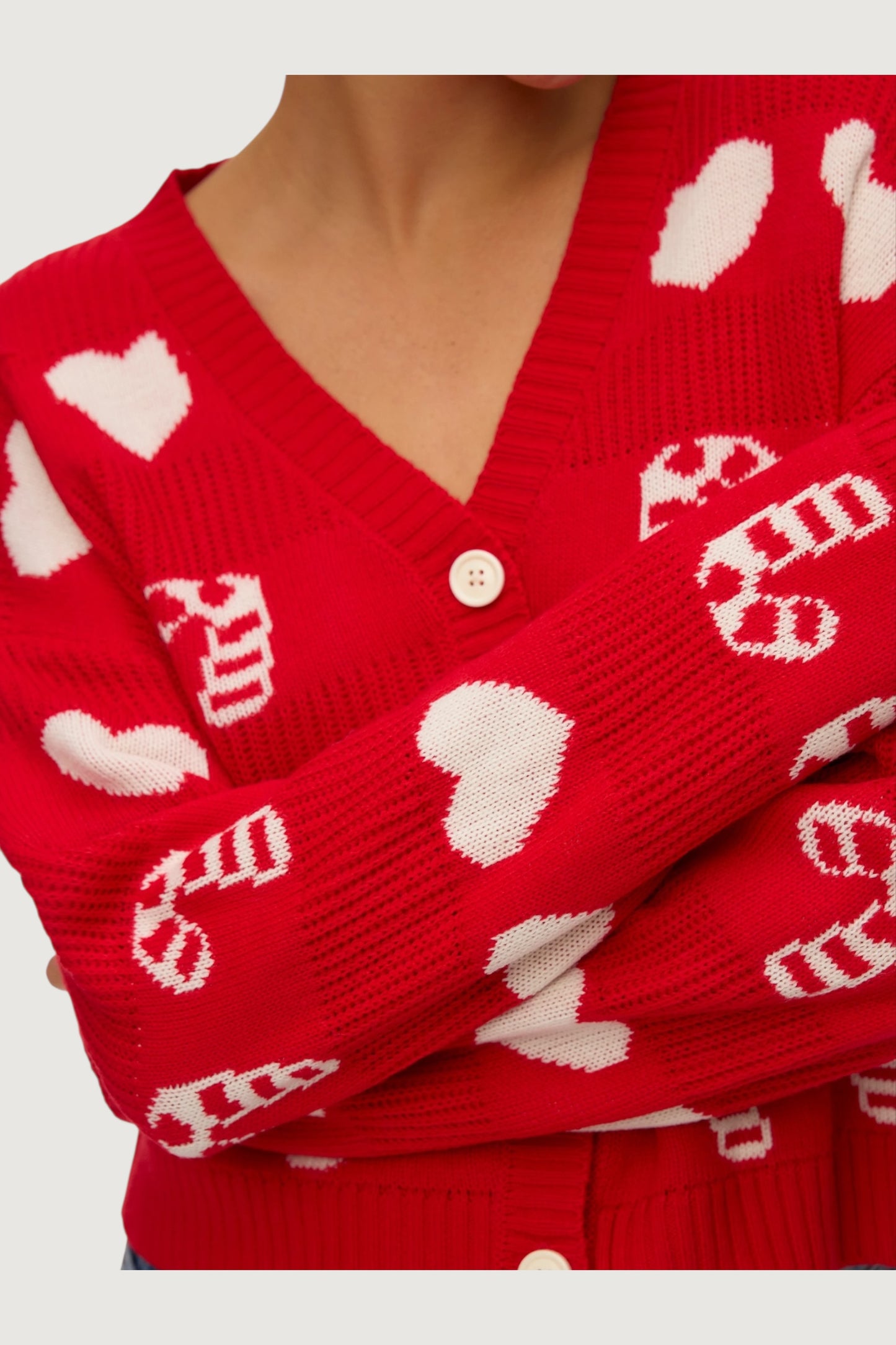 Candyhearts cardigan xmas