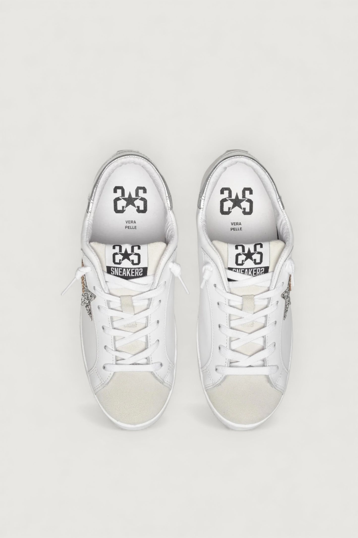 Sneakers prime star bianco/argento/oro