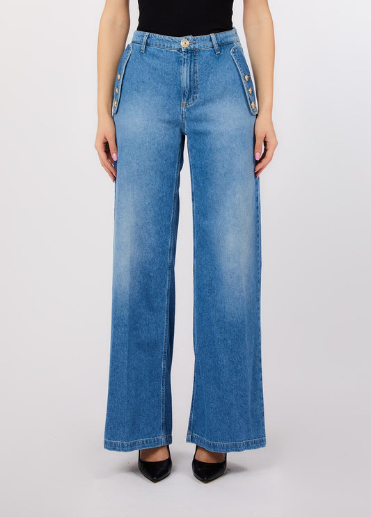 LIU JO BLUE DENIM-UA6257D0326 78968-PANTS
