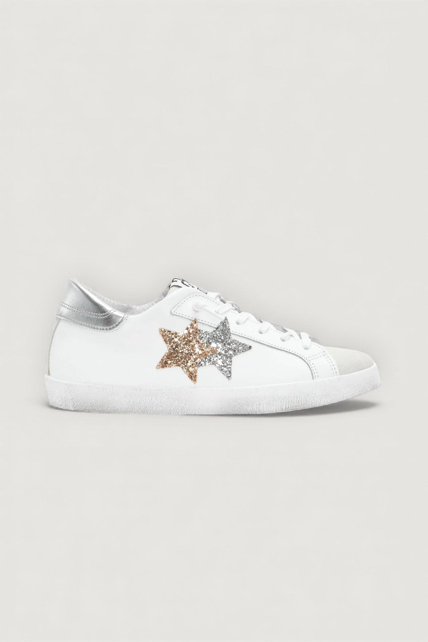 Sneakers prime star bianco/argento/oro