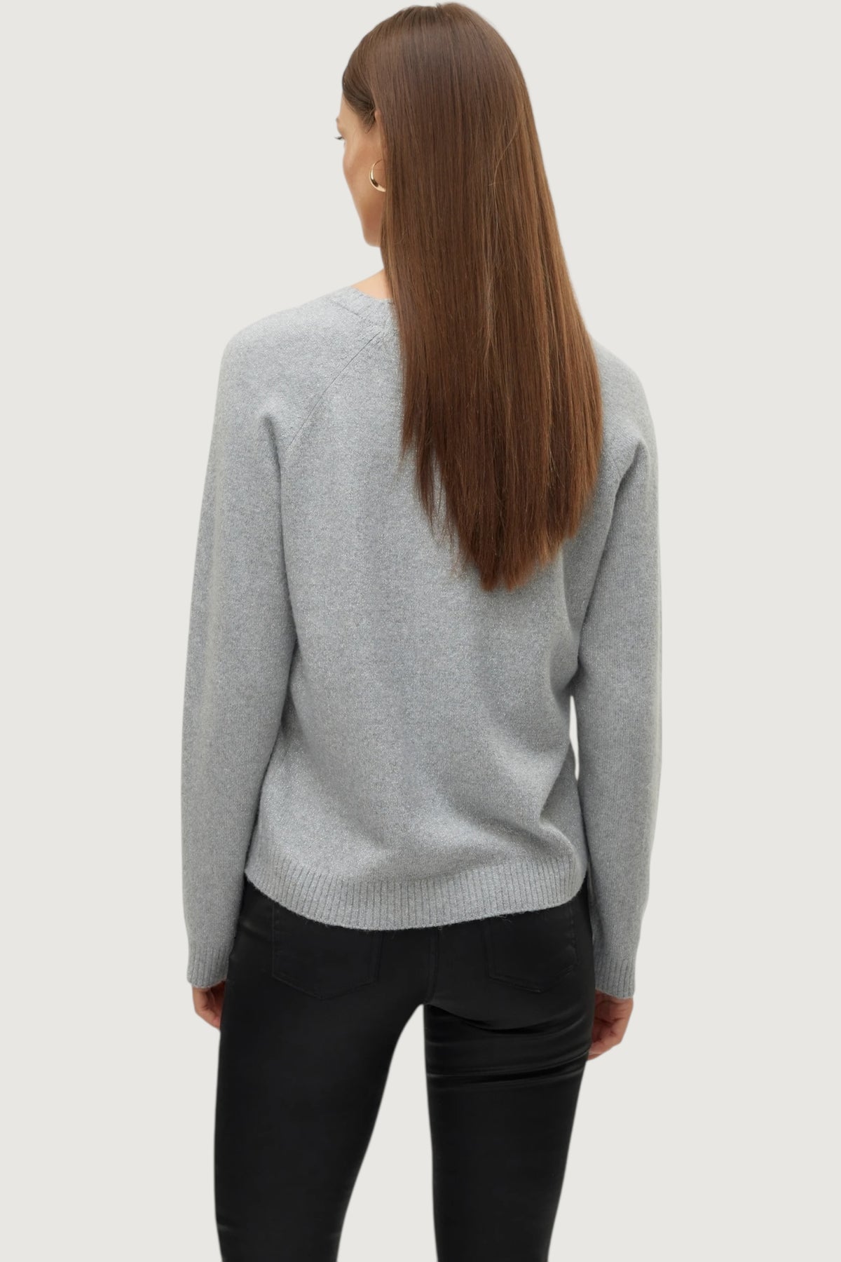 VERO MODA-10221006 LIGHTGREY-DOFFY LUREX PULL