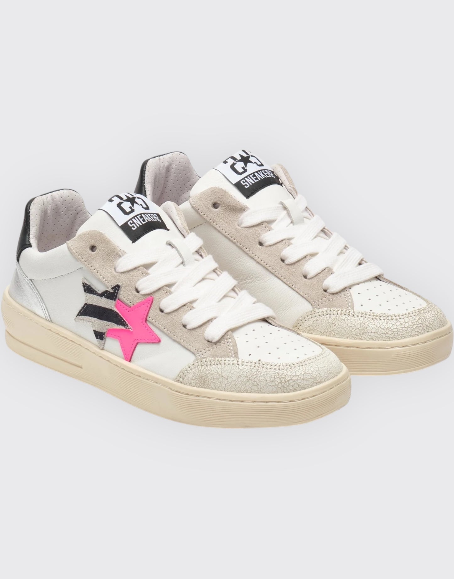 Sneaker new star fuxia zebra