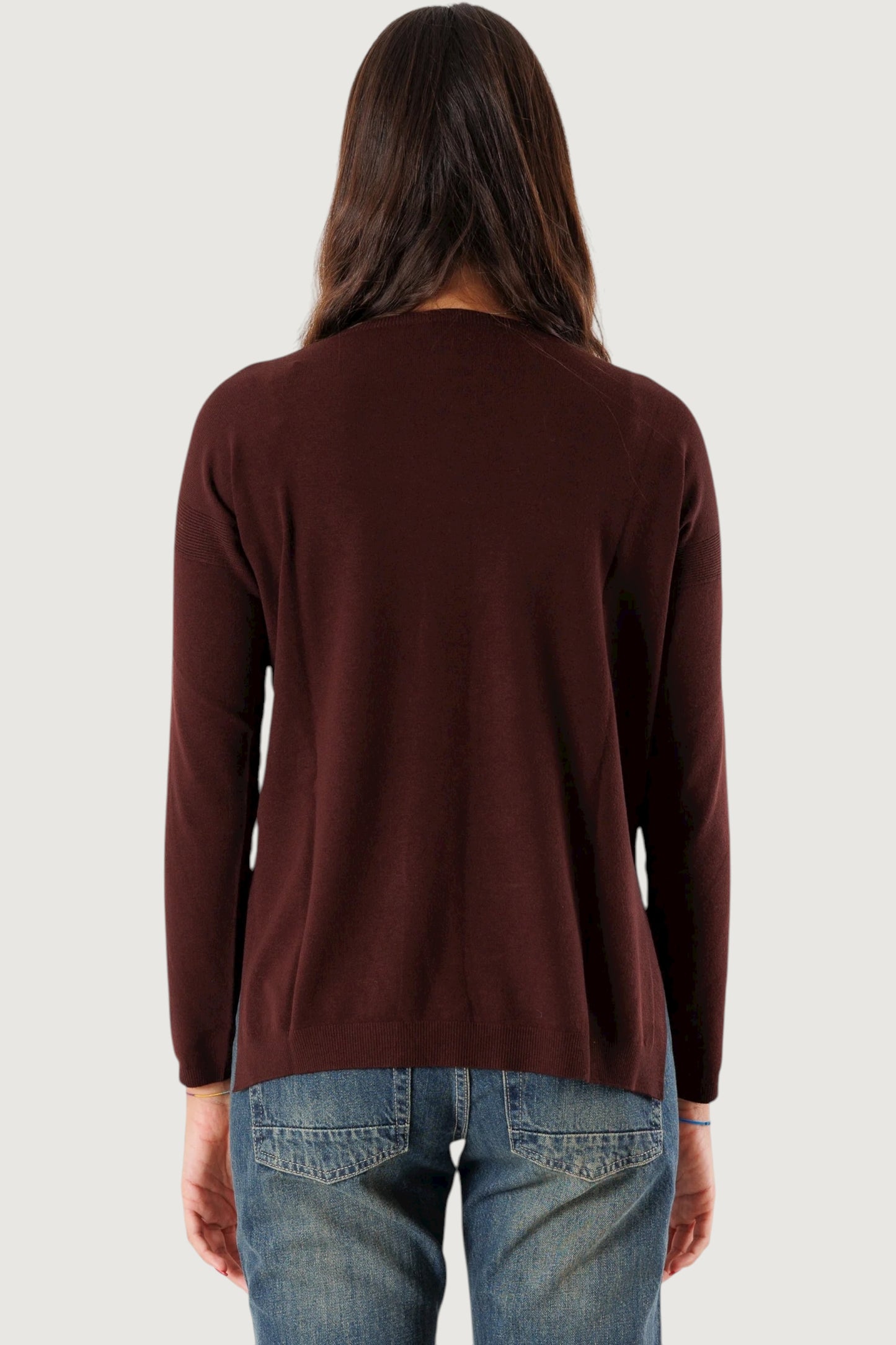 Maglia spacchi laterali moro