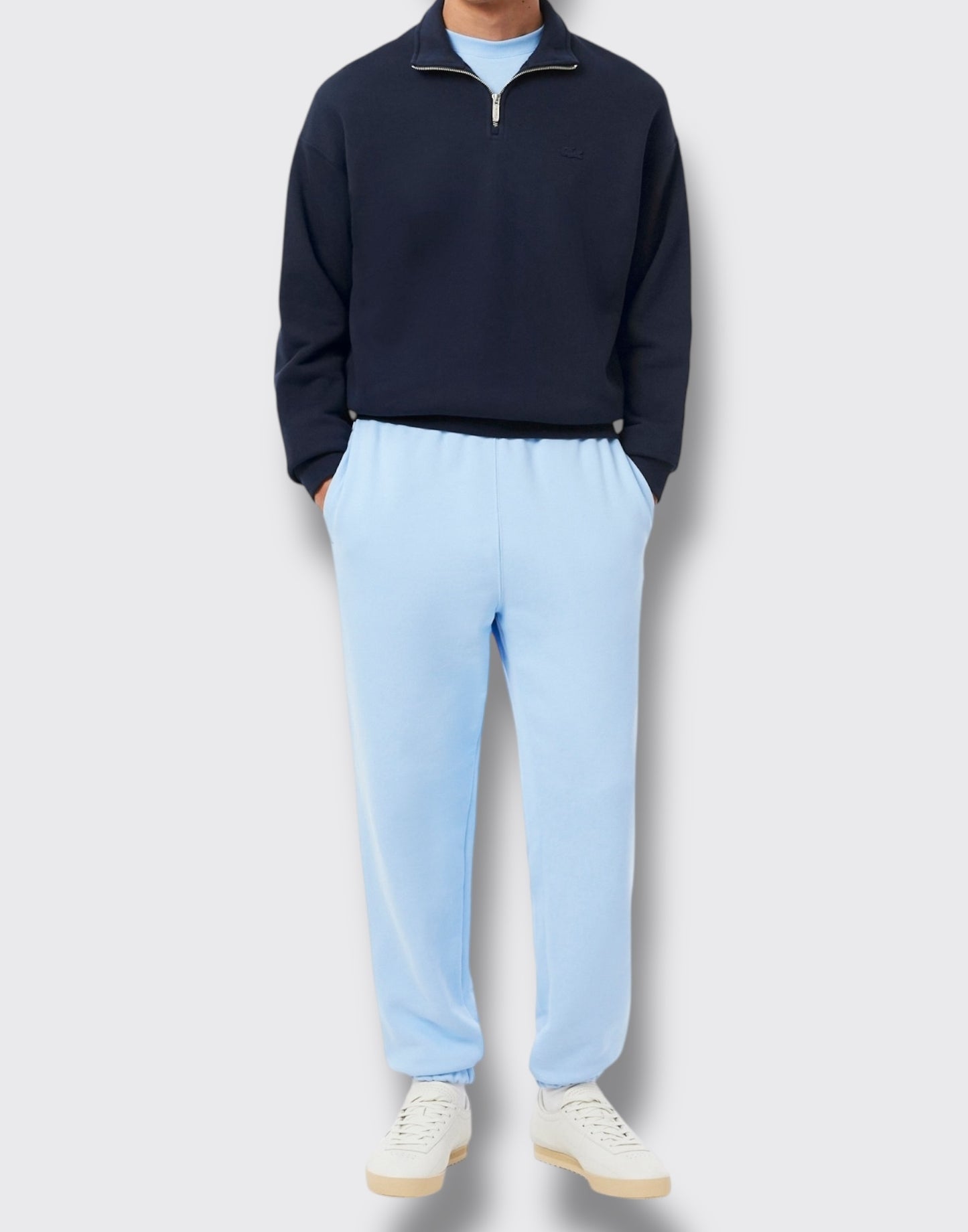 Felpa mezza zip loose fit